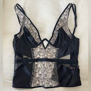 Victorias Secret Corset Top - Lion Black and White